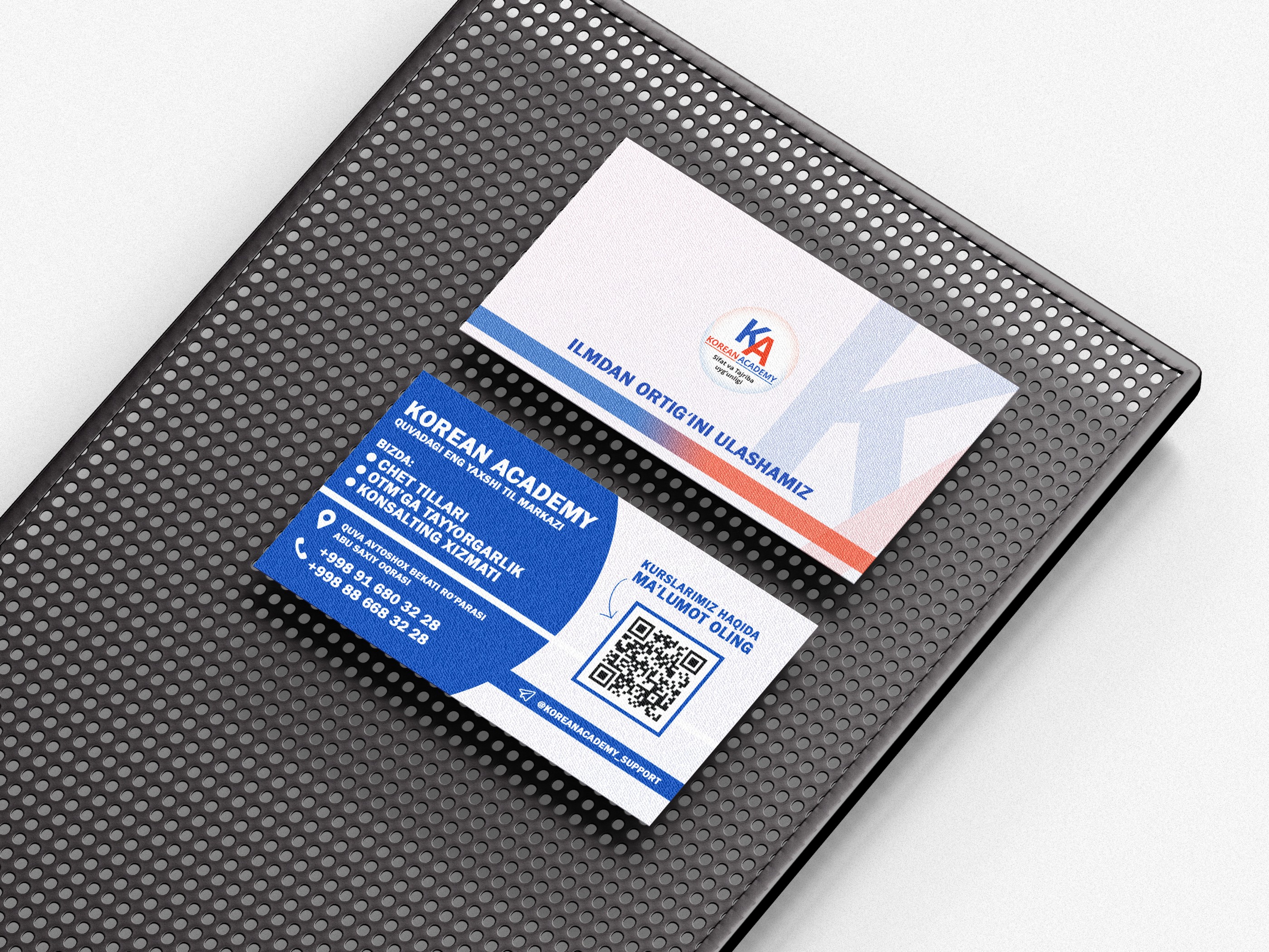 Business card design - Korean academy, image 3 of 3
